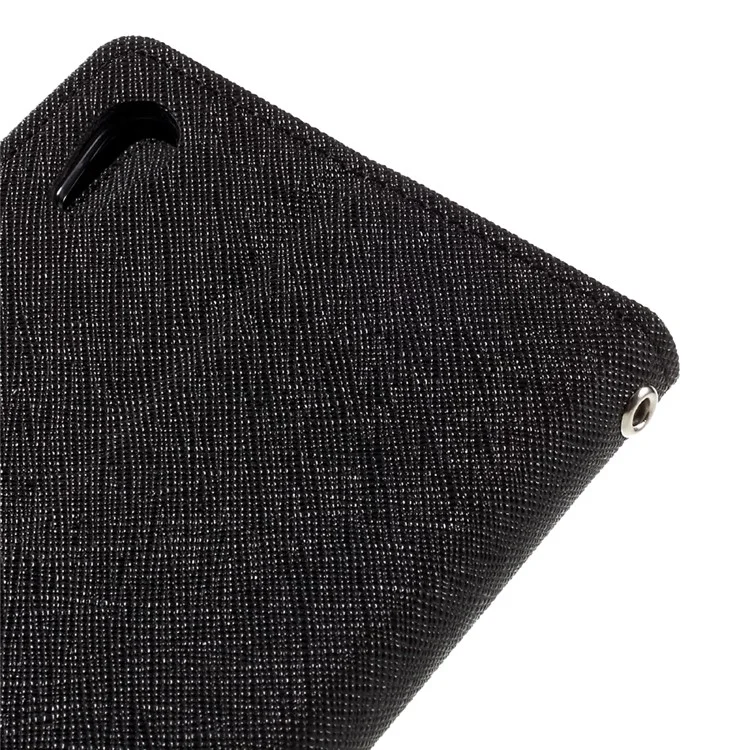 MERCURY GOOSPERY Leather Wallet Case for Sony Xperia XA Ultra - Black