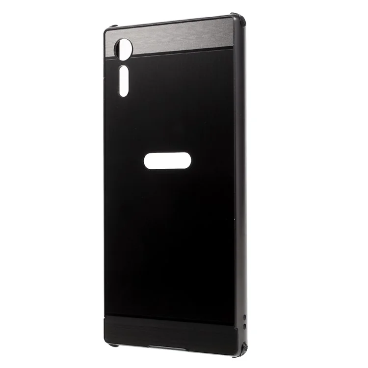 Aluminum Alloy Plastic Hybrid Back Case for Sony Xperia XZ - Black
