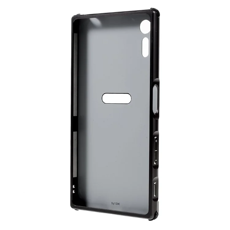 Aluminum Alloy Plastic Hybrid Back Case for Sony Xperia XZ - Black