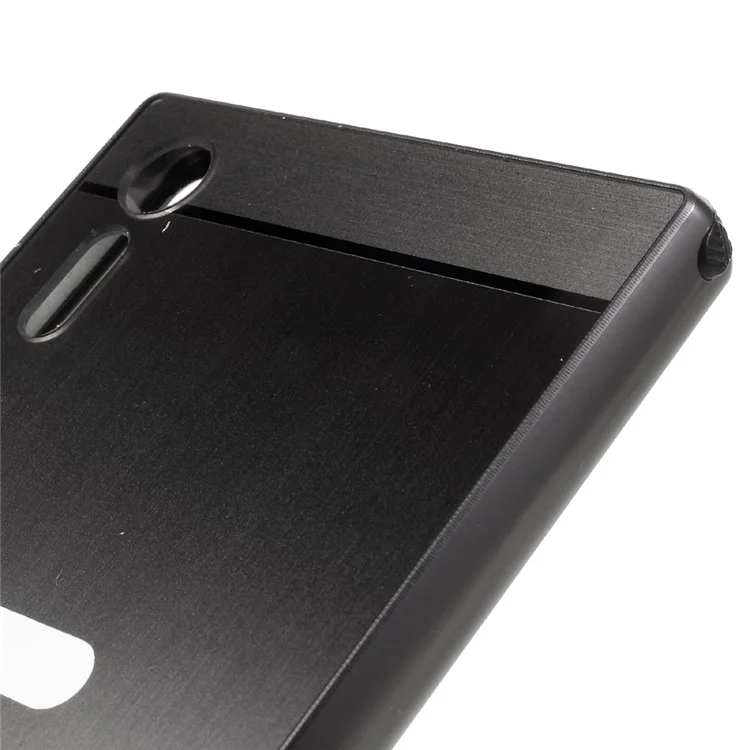 Aluminum Alloy Plastic Hybrid Back Case for Sony Xperia XZ - Black