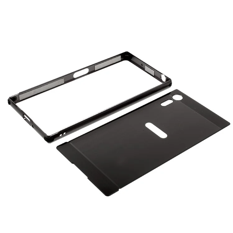 Aluminum Alloy Plastic Hybrid Back Case for Sony Xperia XZ - Black