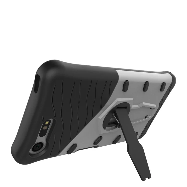 Armor PC + TPU Hybrid Kickstand Case for Sony Xperia X Compact - Silver