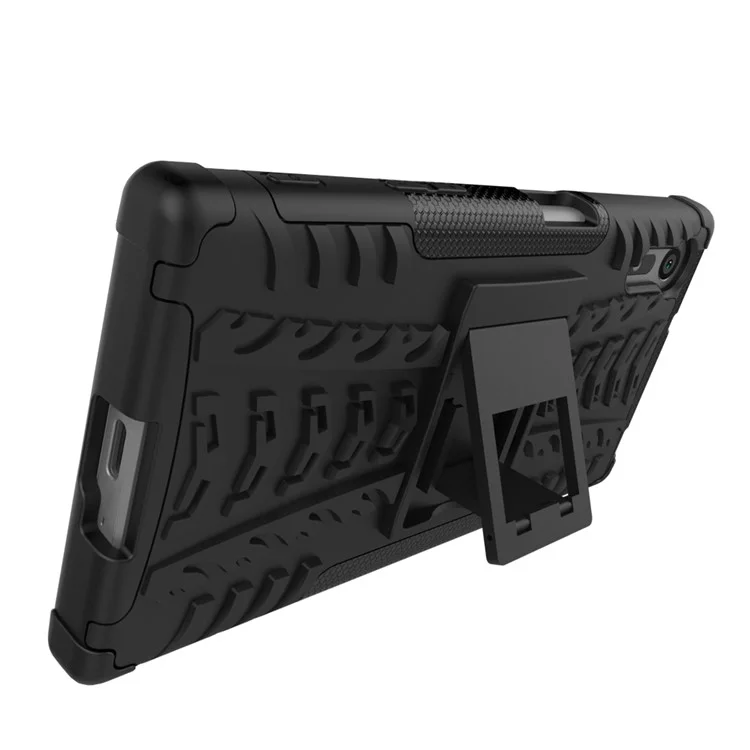 Anti-slip PC + TPU Hybrid Case with Kickstand for Sony Xperia XZs / XZ - Black