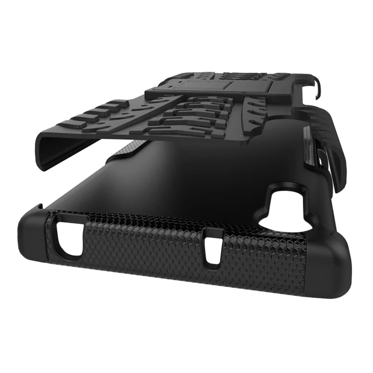 Anti-slip PC + TPU Hybrid Case with Kickstand for Sony Xperia XZs / XZ - Black