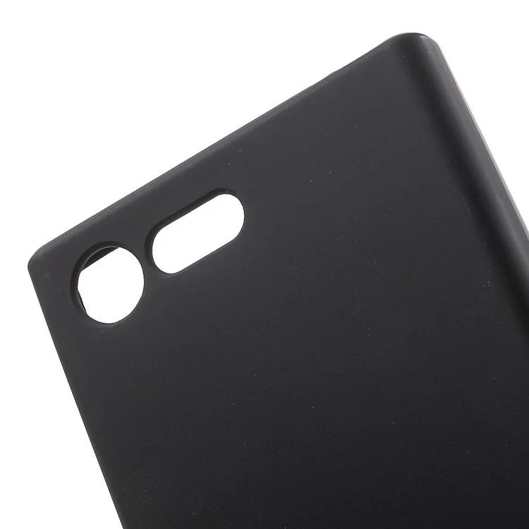 Matte Anti-fingerprint TPU Case Cover for Sony Xperia X Compact - Black