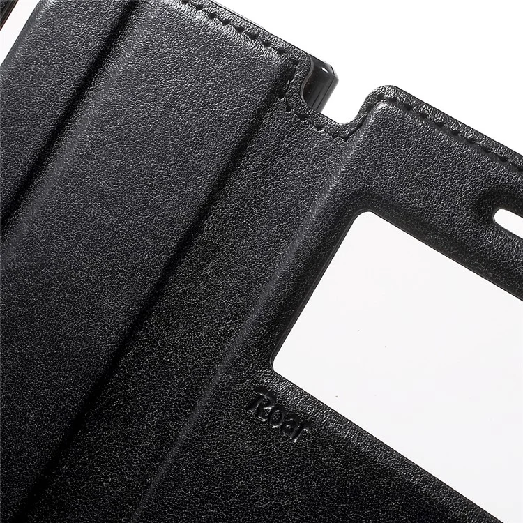 ROAR KOREA Noble Leather View Case with Stand for Sony Xperia XZs / XZ - Black