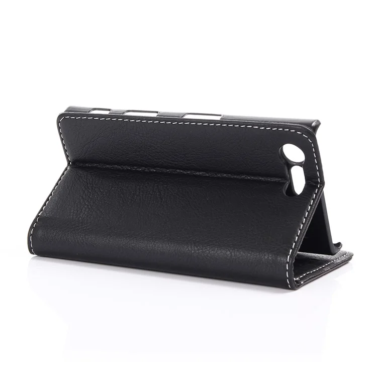 For Sony Xperia X Compact Retro Style Wallet Leather Stand Case - Black