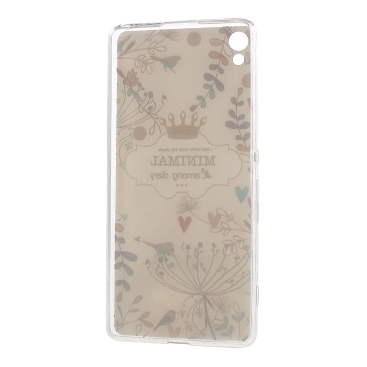 Softlyfit Embossed TPU Cover for Sony Xperia XA / XA dual - Minimal Among Diary Floral