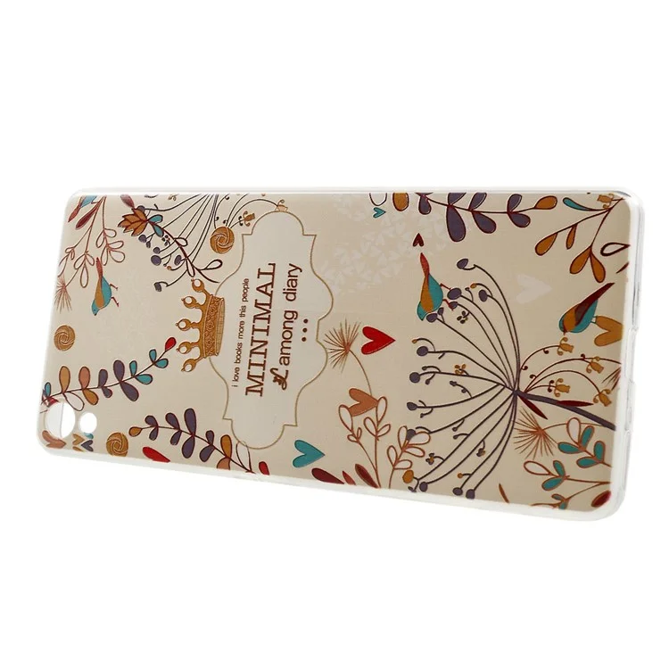 Softlyfit Embossed TPU Cover for Sony Xperia XA / XA dual - Minimal Among Diary Floral