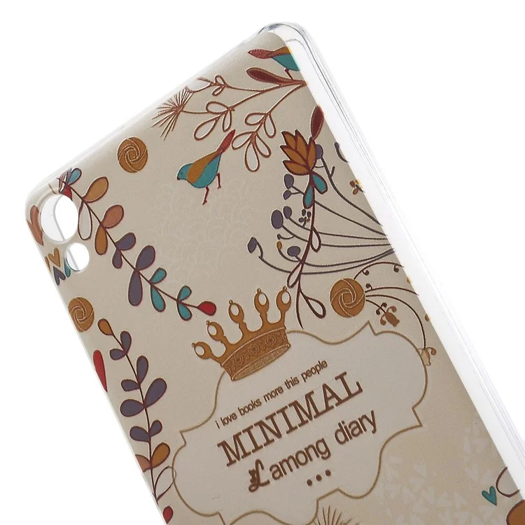 Softlyfit Embossed TPU Cover for Sony Xperia XA / XA dual - Minimal Among Diary Floral