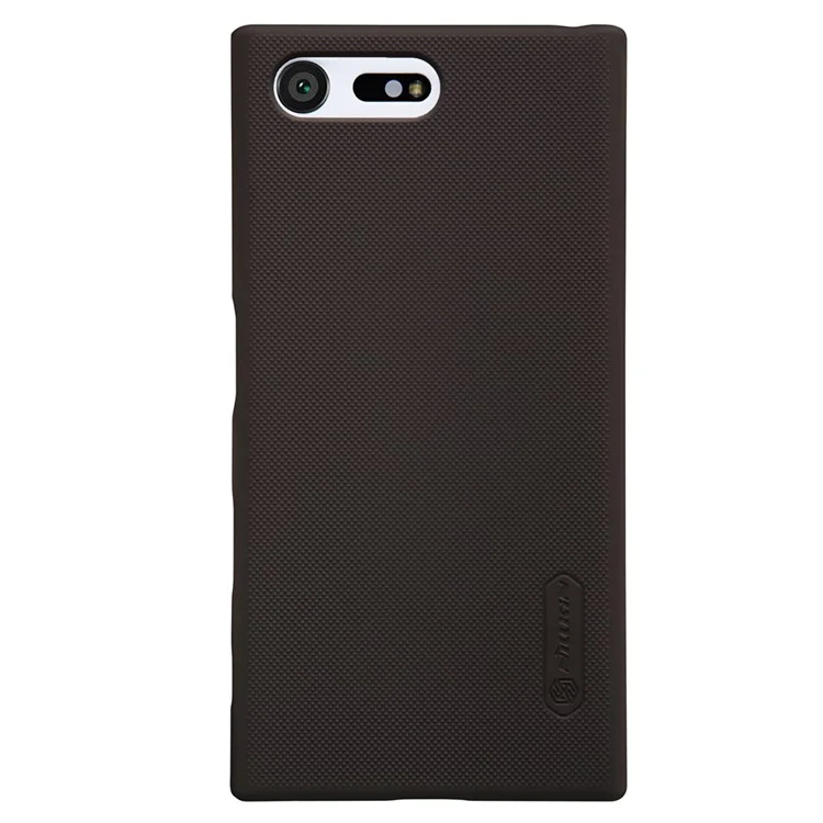 NILLKIN Super Frosted Shield PC Phone Cover for Sony Xperia X Compact + Screen Protector - Brown