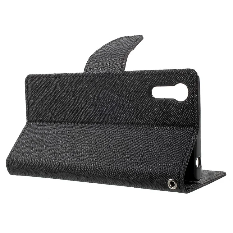MERCURY GOOSPERY Fancy Diary Wallet Leather Case for Sony Xperia XZs / XZ - Black