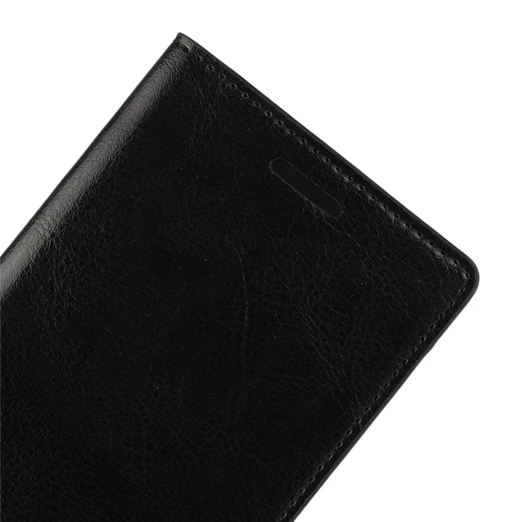 Crazy Horse Geothes Leather Wallet Couvercle Pour Sony Xperia Xzs / xz - le Noir