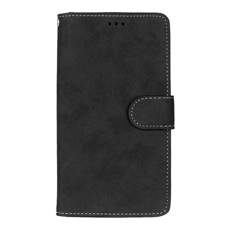 Vintage Matte PU Leather Wallet Case for Sony Xperia Z5 Premium / Premium dual - Black