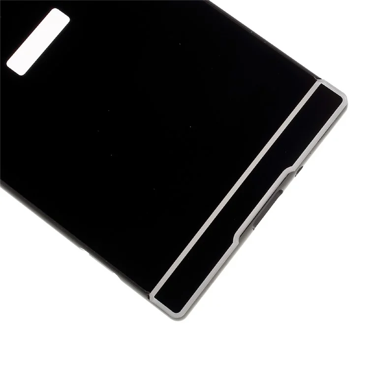 Slide-on Metal Bumper Plated PC Hard Case for Sony Xperia XZ Premium - Black