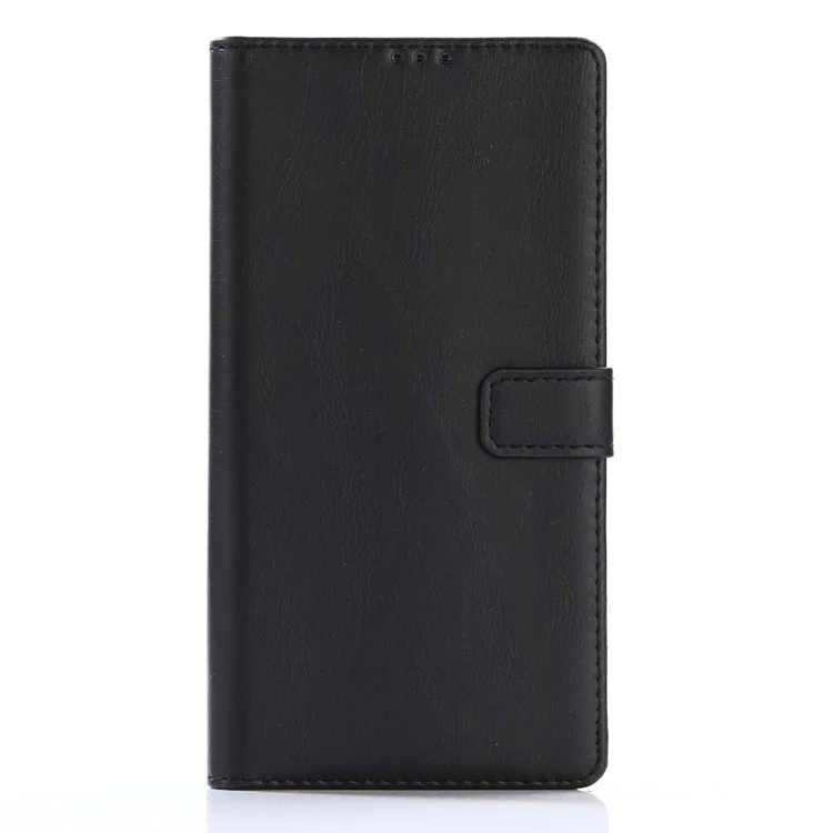 Retro Style Crazy Horse Leather Wallet Cell Phone Case for Sony Xperia XA1 Ultra - Black