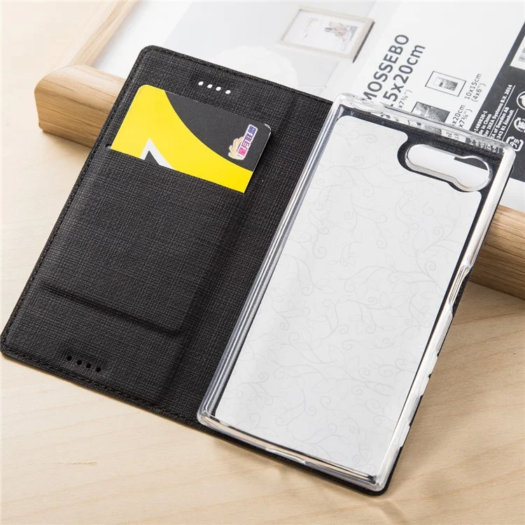 VILI DMX Style Magnetic Leather Flip Case Cover for Sony Xperia XZ Premium - Black