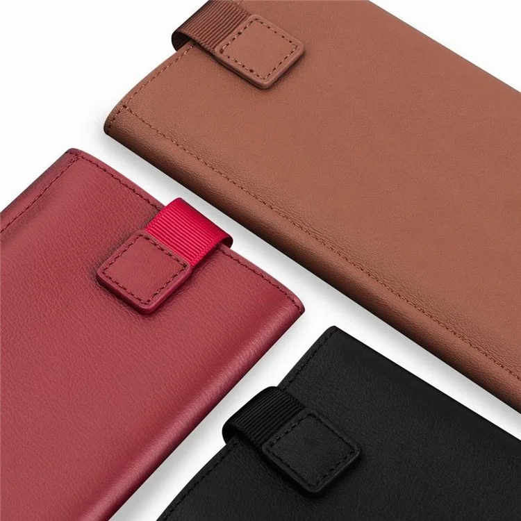 QIALINO Genuine Leather Wallet Protective Phone Pouch for Sony Xperia XZ, Size: 9.3 x 16.8cm - Black