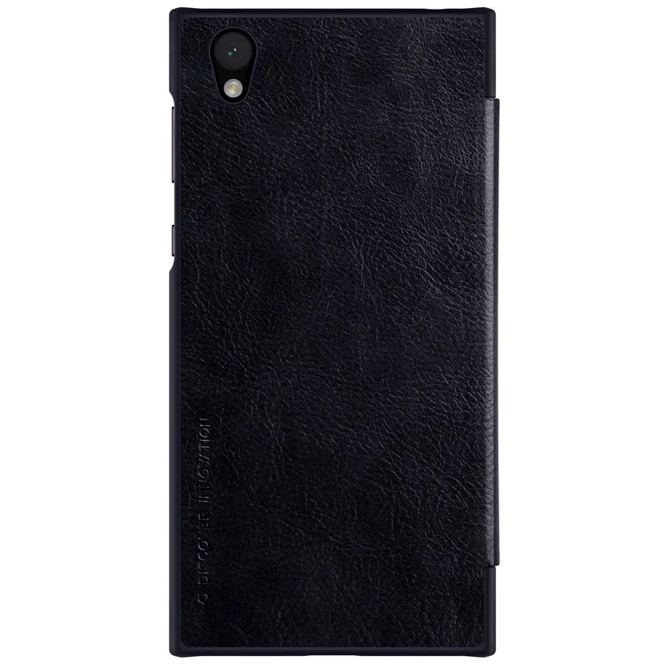 NILLKIN Qin Series for Sony Xperia L1 Leather Case Accessory with Card Holder - Black