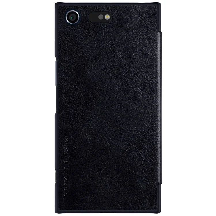NILLKIN Qin Series Card Holder Leather Flip Case for Sony Xperia XZ Premium - Black