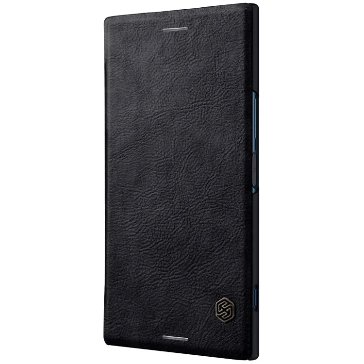 NILLKIN Qin Series Card Holder Leather Flip Case for Sony Xperia XZ Premium - Black