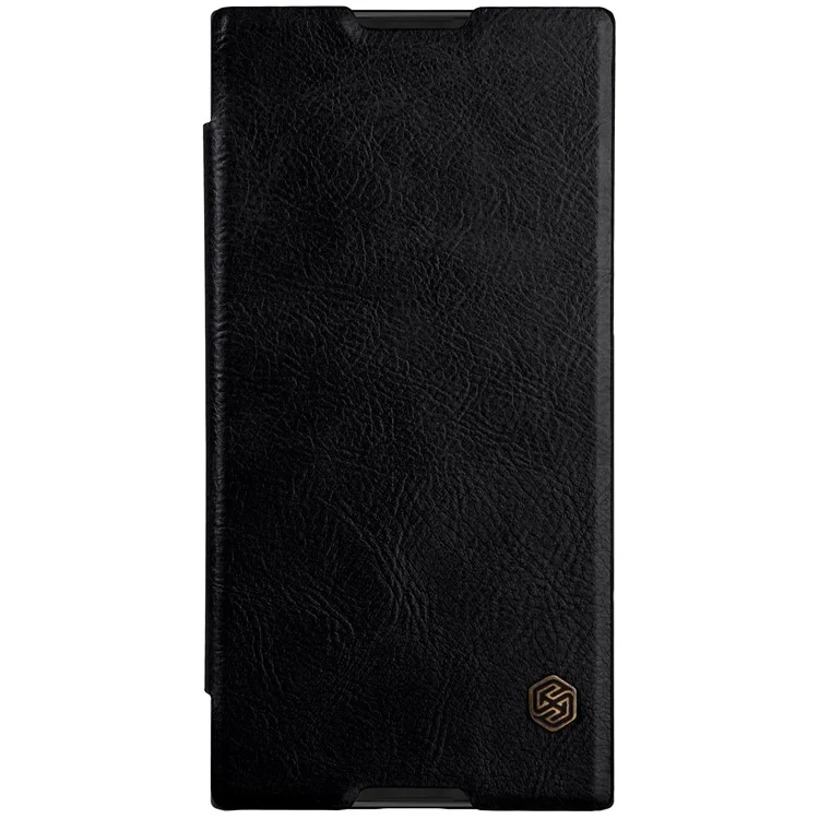 NILLKIN Qin Leather Folio Card Holder Case for Sony Xperia XA1 Ultra - Black