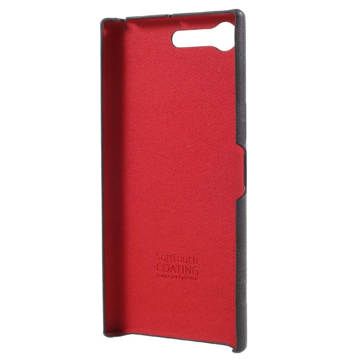 X-LEVEL Vintage Series Leather Coated PC Phone Case for Sony Xperia XZ Premium - Black