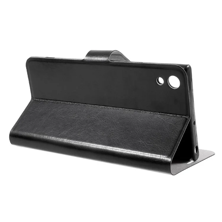 Crazy Horse Card Slot Stand Leather Case for Sony Xperia XA1 Ultra - Black