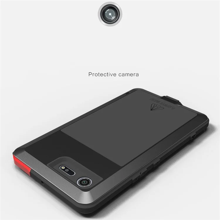 LOVE MEI Powerful Shockproof Dropproof Dirtproof Protector Case for Sony Xperia XZ Premium - Black