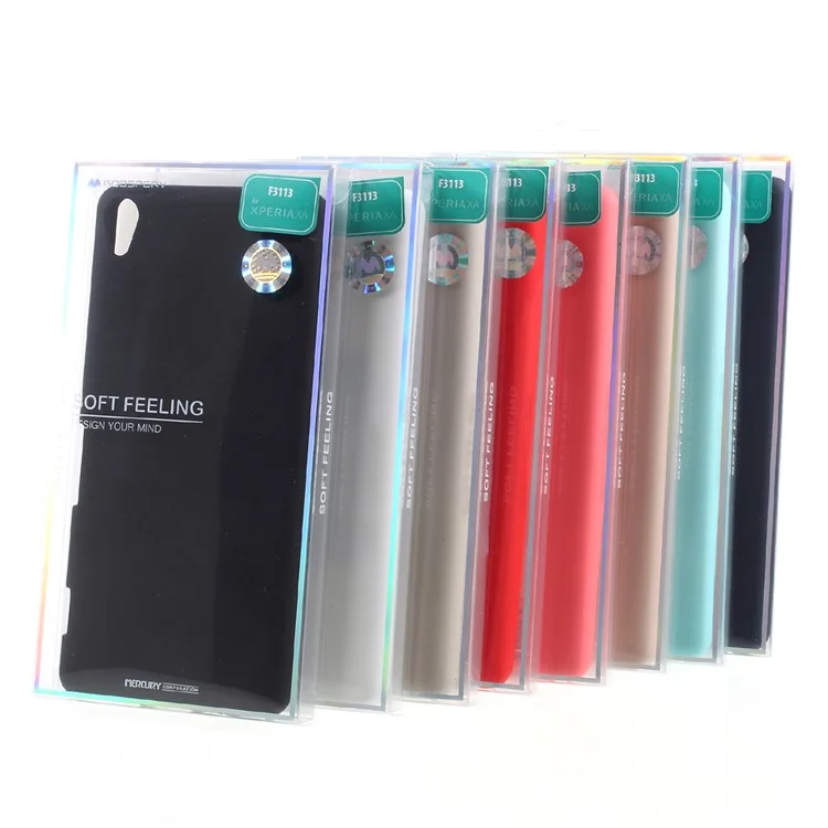 MERCURY GOOSPERY Matte Anti-fingerprint TPU Phone Case for Sony Xperia XA / XA dual - Black