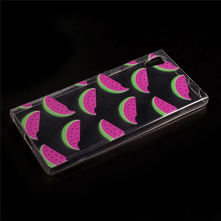 For Sony Xperia XA1 Ultra-thin Pattern Printing TPU Phone Case - Watermelon