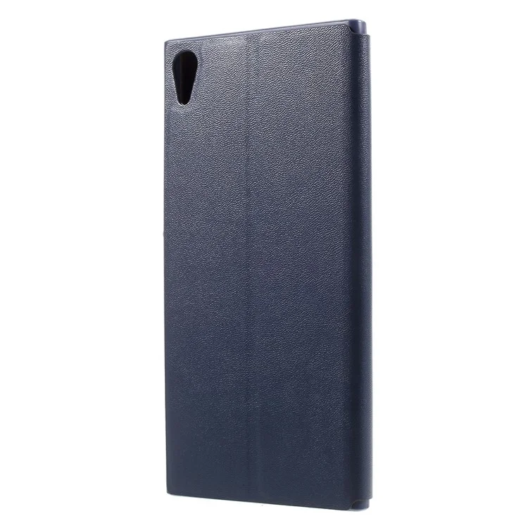 X-LEVEL FIBCOLOR Series for Sony Xperia XA1 Ultra Leather Stand Protective Case - Blue
