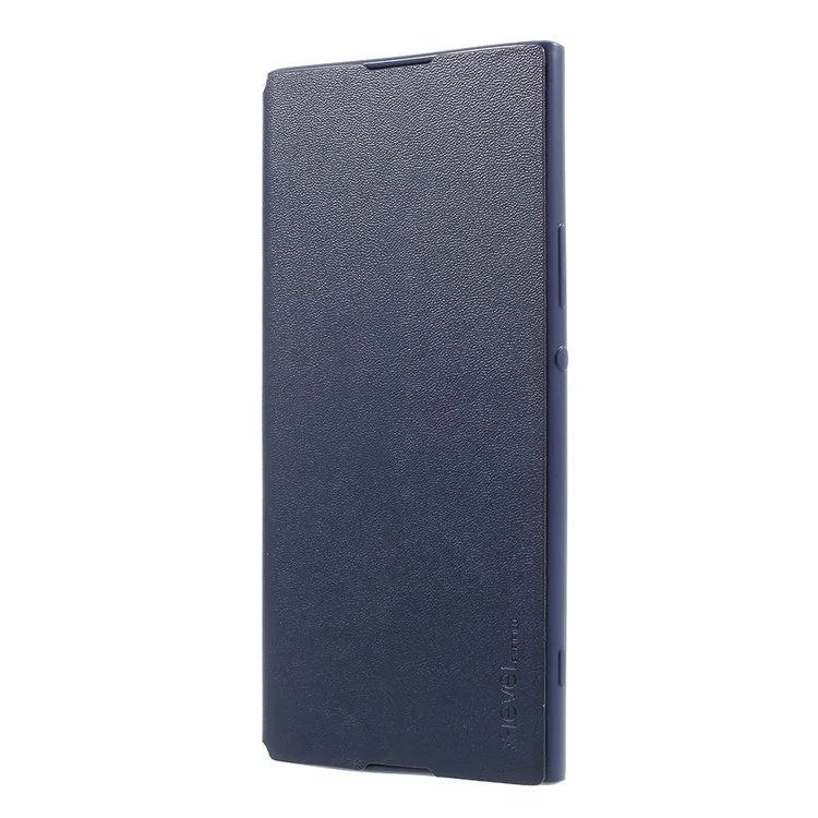 X-LEVEL FIBCOLOR Series for Sony Xperia XA1 Ultra Leather Stand Protective Case - Blue