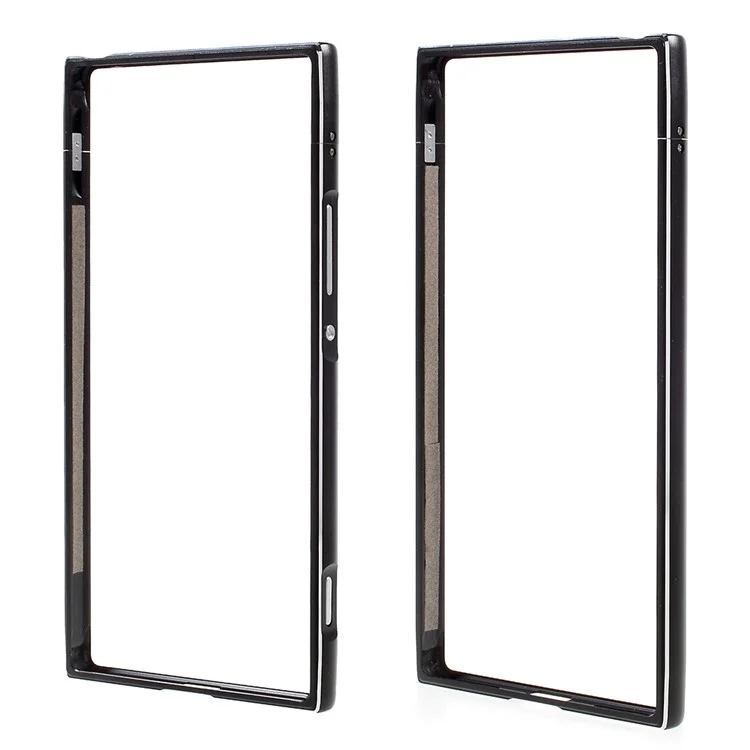 Screw Lock Plated Aluminium Alloy Metal Bumper Case for Sony Xperia XA1 Ultra - Black