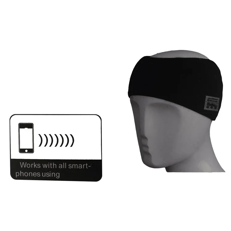 Soft Cloth Sport Headband Bluetooth Headphone w/ Mic