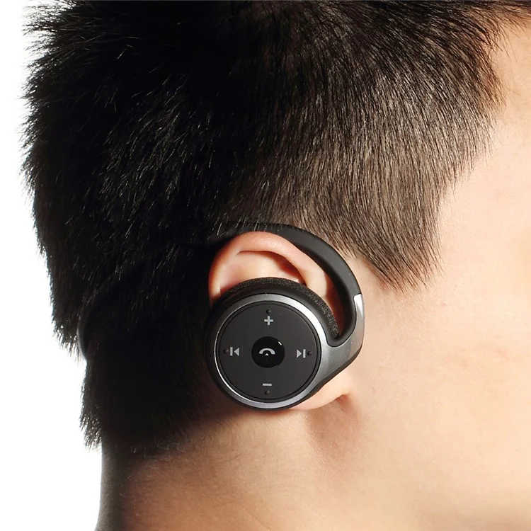 A6 Sports Bluetooth 4.0 Neckband Stereo Earphone w/ Mic - Black