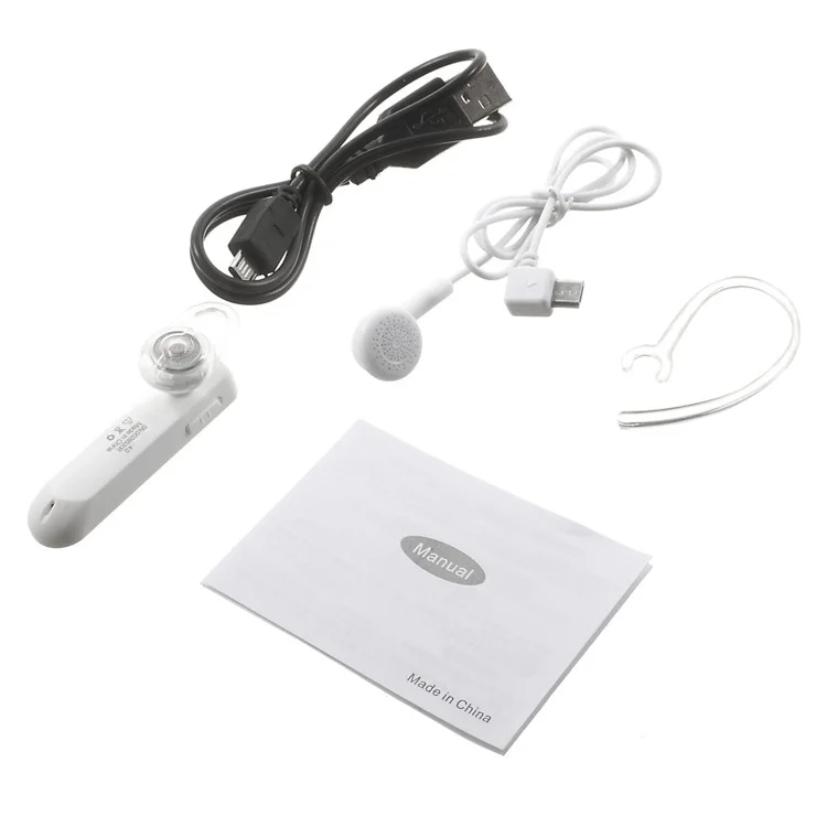 N7800 Voice Command Bluetooth 4.0 In-ear Headphone - White