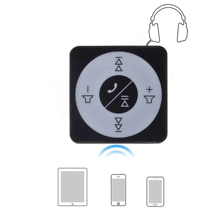 MOCREO Clipper Bluetooth Audio Adapter Receiver with Mic for 3.5mm Devices - Black
