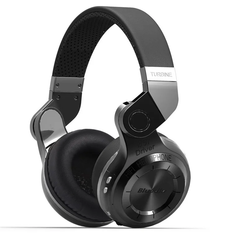 Black BLUEDIO T2 Bluetooth 4.1 Over-ear Folding Headphone with Mic, Support APP