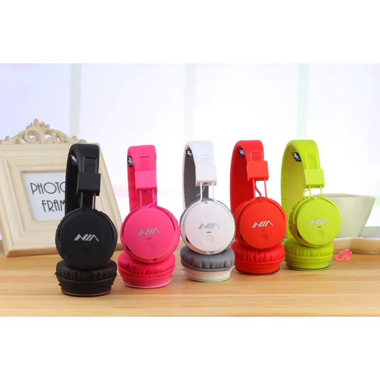 NIA X2 4-in-1 Bluetooth Hands-free Headphone Support Micro SD Player / FM Radio - Grey