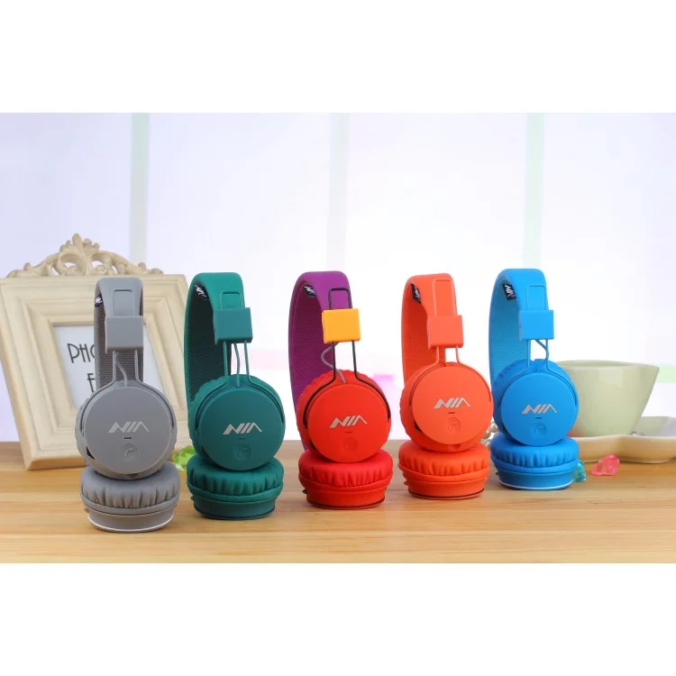 NIA X2 4-in-1 Bluetooth Hands-free Headphone Support Micro SD Player / FM Radio - Grey