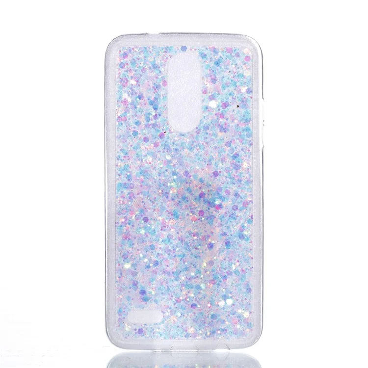 Glittering Sequins Color Changing Acrylic TPU Hybrid Phone Case for LG K8 (2017) EU Version - White