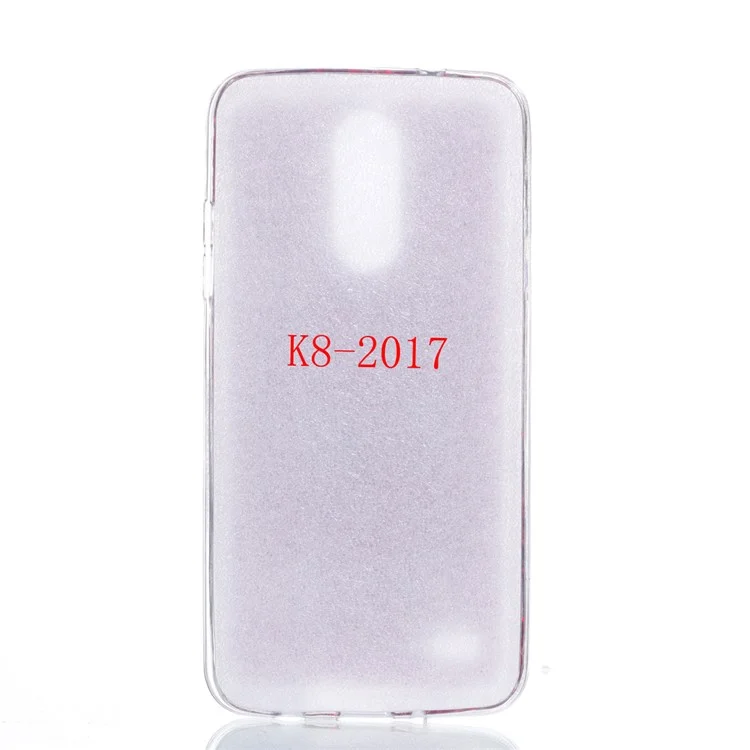 Glittering Sequins Color Changing Acrylic TPU Hybrid Phone Case for LG K8 (2017) EU Version - White