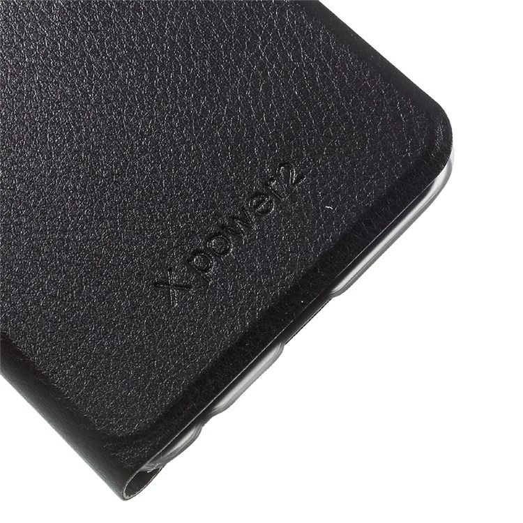 Smart View Window Leather Mobile Case for LG X power2 - Black