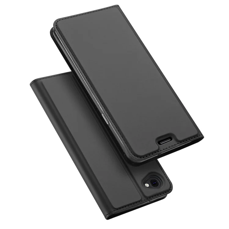 DUX DUCIS Skin Pro Series Card Slot Stand Leather Case for LG Q6 M700N (EU Version) / Q6 Plus - Grey