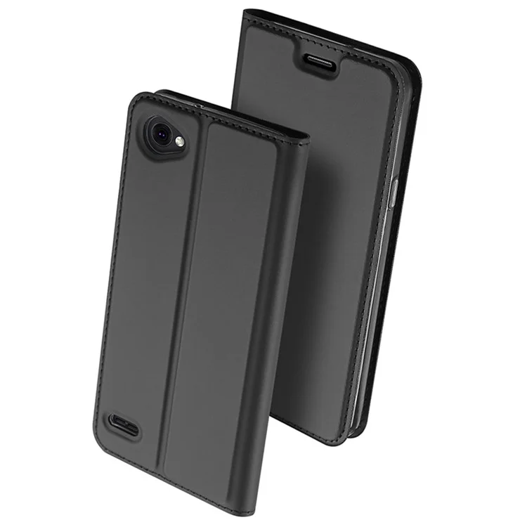DUX DUCIS Skin Pro Series Card Slot Stand Leather Case for LG Q6 M700N (EU Version) / Q6 Plus - Grey