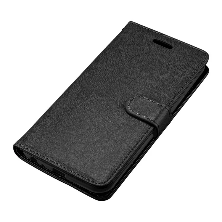 Crazy Horse PU Leather 3 Card Slots Cellphone Case for LG X power2 - Black