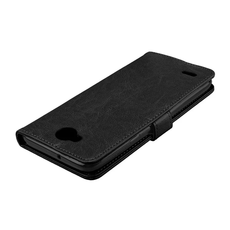 Crazy Horse PU Leather 3 Card Slots Cellphone Case for LG X power2 - Black