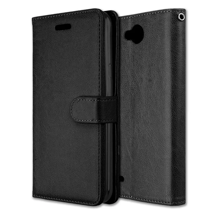 Crazy Horse PU Leather 3 Card Slots Cellphone Case for LG X power2 - Black