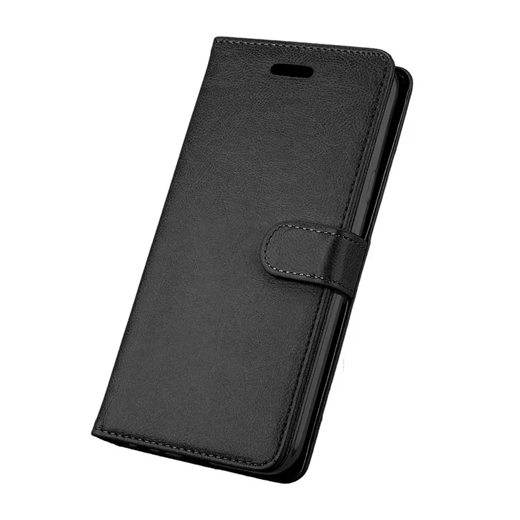 Crazy Horse PU Leather 3 Card Slots Cellphone Case for LG X power2 - Black